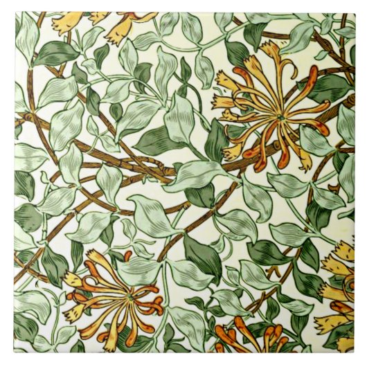 Carreau William Morris - Honeysuckle Green and Gold (Devant)