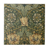 Carreau William Morris Honeysuckle Vert Floral (Devant)