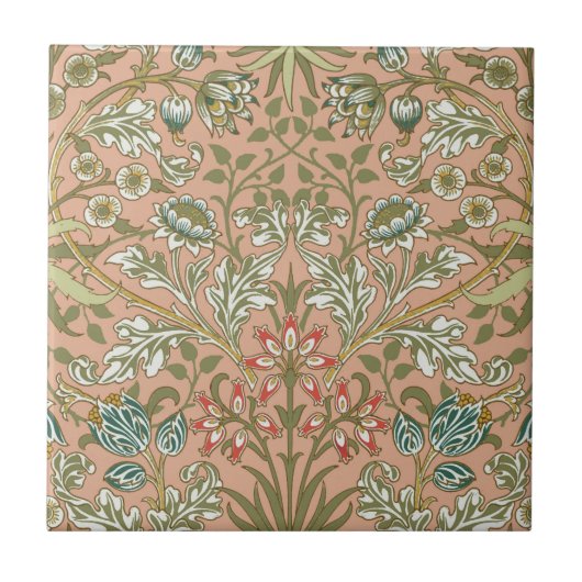 Carreau William Morris Hyacinth Flower Rose Art (Devant)