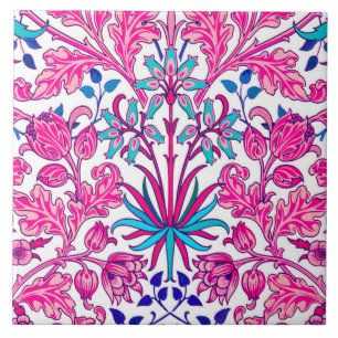 Carreau William Morris Hyacinth Imprimer, Fuchsia Pink