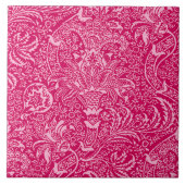 Carreau William Morris indien, rose fuchsia profond (Devant)