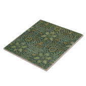 Carreau William Morris Ispahan Vert sarcelle Floral Art (Côté)
