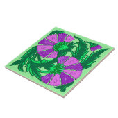 Carreau William Morris Jacobean, violet orchidée et vert (Côté)