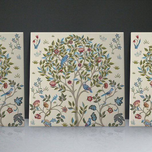 Carreau William Morris Kelmscott Tree Art nouveau Birds