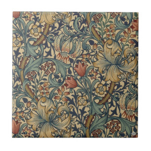 Carreau William Morris Lys lis vintage Préraphaélite