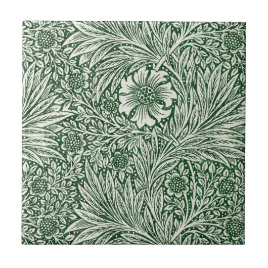 Carreau william morris marigold vert floral fleur (Devant)