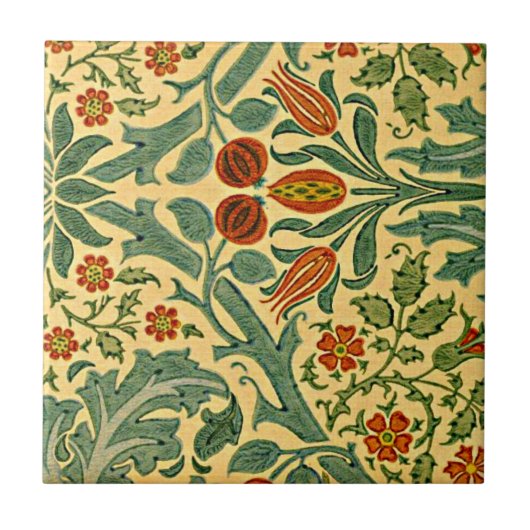 Carreau William Morris - motif Fleur d'automne (Devant)