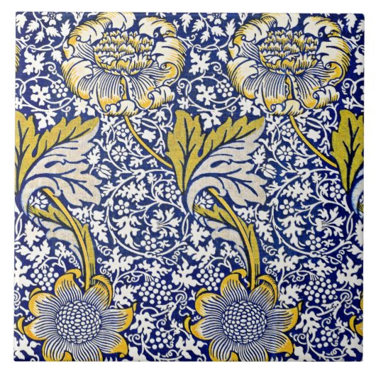 Carreau William Morris motif floral vintage (Devant)