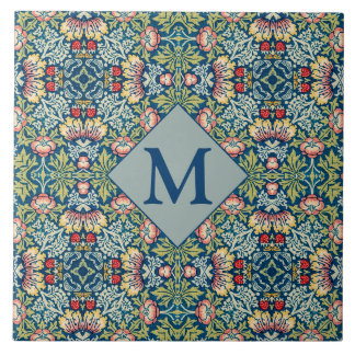 Carreau William Morris Motif géométrique monographique