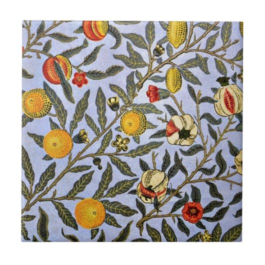 Carreau William Morris motif vintage, Fruit (Devant)