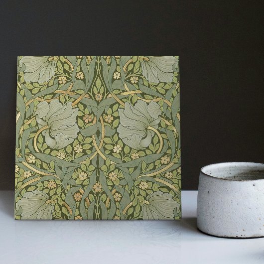 Carreau William Morris Motif Vintage Pimpernel