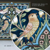 Carreau William Morris Oiseaux et tulipes Art Nouveau