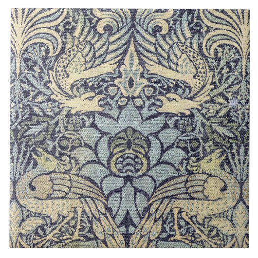 Carreau William Morris Paon et Dragon (Devant)