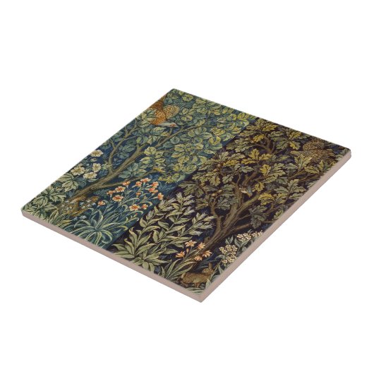 Carreau William Morris - Pheasant Bird Tree Botanical (Côté)