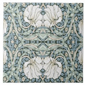 Carreau William Morris Pimpernel Blue Intricate Pattern  (Devant)