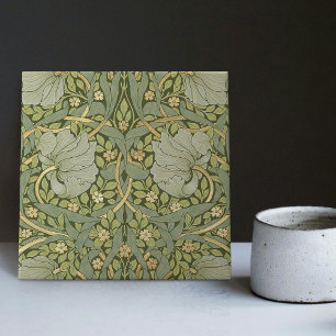 Carreau William Morris Pimpernel Motif Vintage en céramiqu