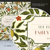 Carreau William Morris Pomegranate Lemons Motif Vintage