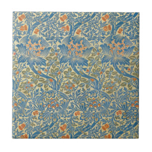Carreau William Morris Rose & Chardon Floral Bleu