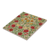 Carreau William Morris Rose & Oiseaux Chintz Rouge (Côté)