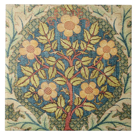 Carreau William Morris Rose Wreath Cushion Couverture clas (Devant)