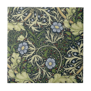 Carreau William Morris Seaweed Pattern Floral Vintage