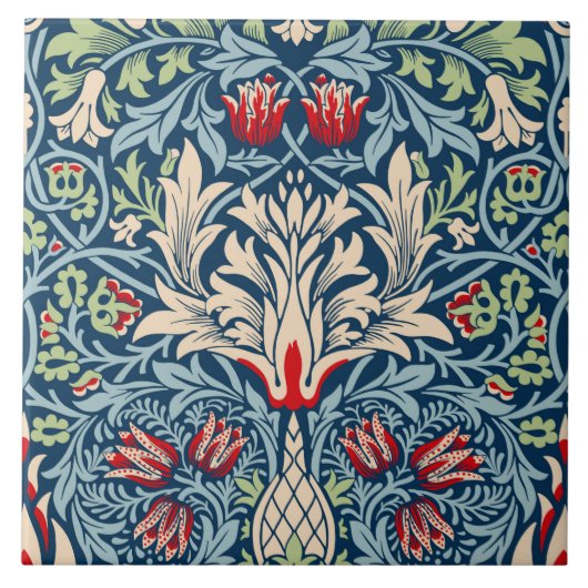 Carreau William Morris Snakeshead Fritillaire Floral Desig (Devant)