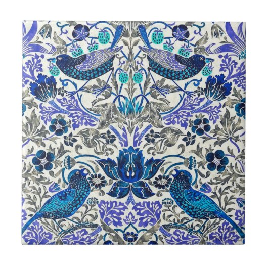 Carreau William Morris Strawberry Thief - Inverti (Devant)
