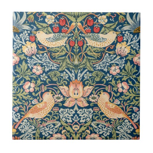 Carreau William Morris Strawberry Thief patron floral (Devant)