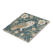 Carreau William Morris style Crème Turquoise droite Barn O (Côté)