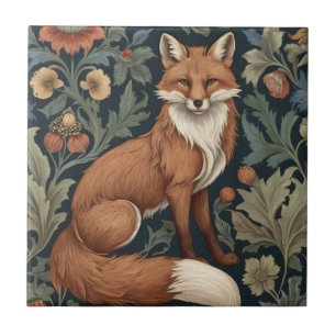 Carreau William Morris style floral droite face Fox