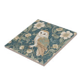 Carreau William Morris style Gauche Crème Turquoise Barne (Côté)