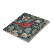 Carreau William Morris style Red Cardinal Bird droite (Côté)