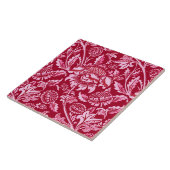 Carreau William Morris Sunflowers, Bourgogne et rose (Côté)