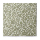 Carreau William Morris Thistle Sage Green Motif (Devant)