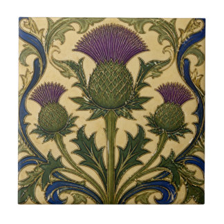 Carreau William Morris vintage écossais chardon floral