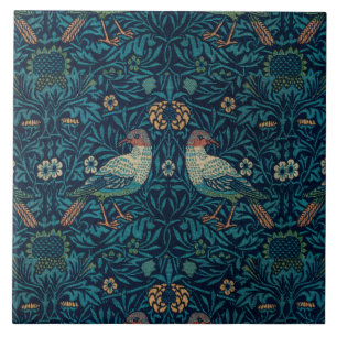 Carreau William Morris Vintage Floral Birds