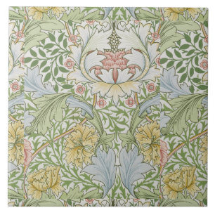 Carreau William Morris Vintage Floral rose Myrtle vert