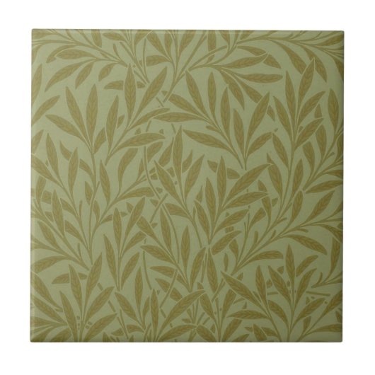 Carreau William Morris Willow Antique Green Leaf Vine Art (Devant)