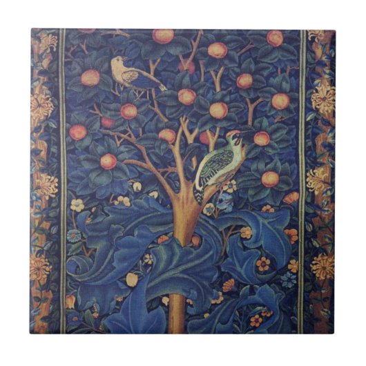 Carreau William Morris Woodpecker Tapestry Arts & Artisana (Devant)