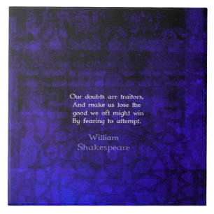 Carreau William Shakespeare Citation Courage Inspirationne