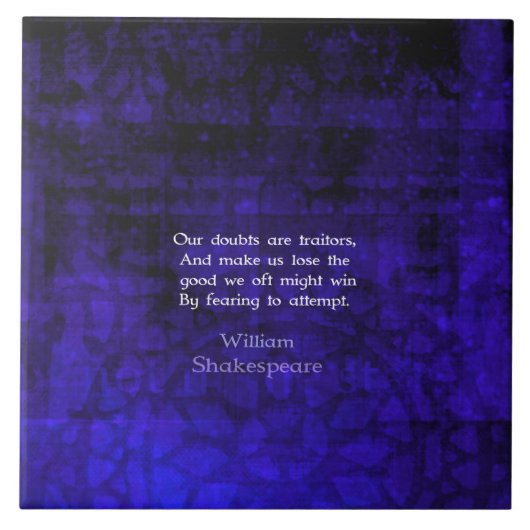 Carreau William Shakespeare Citation Courage Inspirationne (Devant)