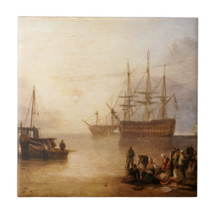 Carreau William Turner - Le soleil couchant à travers la v