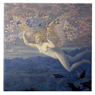 Carreau « Wings of the Morning » d'Edward Robert Hughes