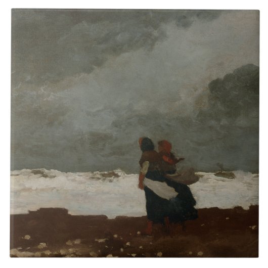 Carreau Winslow Homer - Deux personnages par la mer (Devant)