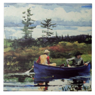 Carreau Winslow Homer : Le bateau bleu,