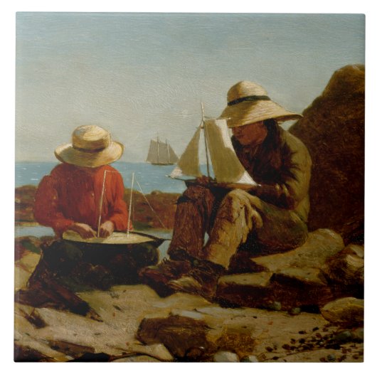 Carreau Winslow Homer - Les constructeurs de bateaux (Devant)