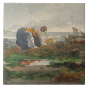Carreau Winslow Homer - les ramasseurs de moule