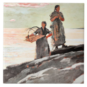 Carreau Winslow Homer - Saco Bay, célèbre peinture