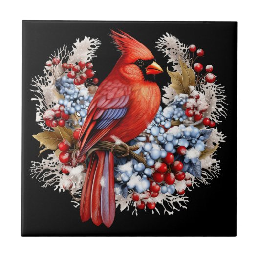 Carreau Winter Wonderland Red Cardinal (Devant)