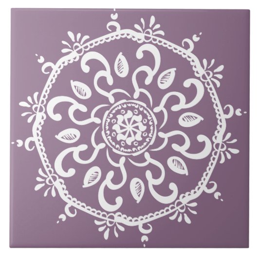 Carreau Wisteria Mandala (Devant)
